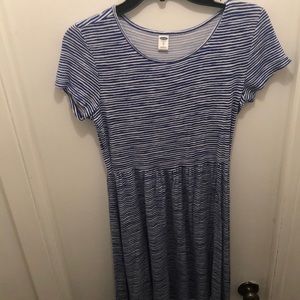 Old navy mini dress blue with white stripes